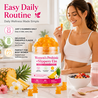 Gummies Probiotiques d'Orme Rouge pour Femmes, 60 Unités, Soutien Quotidien au Bien-être Féminin et à l'Équilibre du pH, Vente en Gros OEM