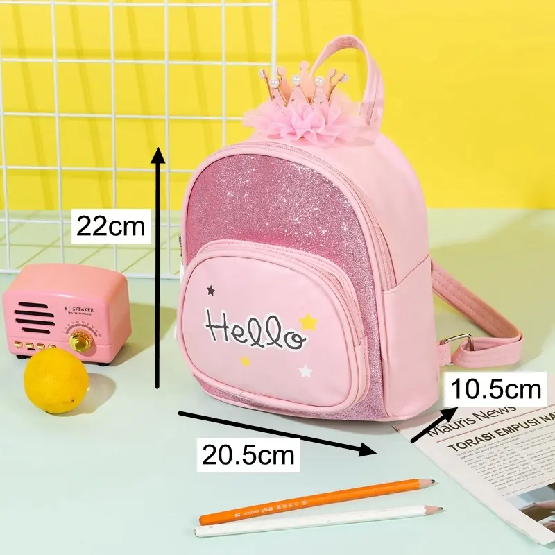 Backpack Manufacturer Heopono Durable PU Leather New Arrival Fashion Cute Children Kindergarten Lovely Bag Small Mini Girls Backpack For Kids