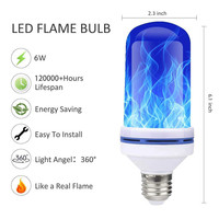 App Control E27 LED Ampoules à effet de flamme Ampoule de feu scintillante 6W