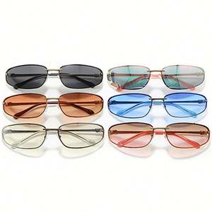 Gafas de Sol Retro de Aleación con Logotipo Personalizado 2025, Gafas de Sol Ovaladas sin Montura Estilo Punk para Mujer, Protección UV400, Estilo Y2K - Product Image 6