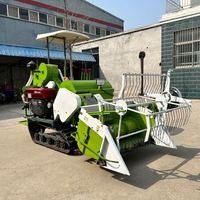 Machine de battage et d'ensachage de grains entiers pour l'agriculture Petite moissonneuse-batteuse de riz de type chenille pour la maison