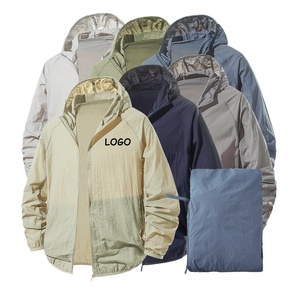 Veste Coupe-Vent et <span class=keywords><strong>Imperméable</strong></span> Streetwear pour Homme avec Logo Personnalisé, en Nylon <span class=keywords><strong>Softshell</strong></span> Tissé et <span class=keywords><strong>Imperméable</strong></span>, pour Sports de Plein Air et Course à Pied - Product Image 1