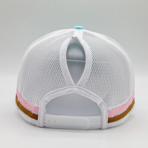 الجملة مخصص 5 لوحة أستراليا بلد رفيعة المستوى 2 المشارب شبكة ذيل حصان كاب قبعات سائقي الشاحنات مع لصقة جلدية - Product Image 5