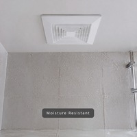 Ventilateur de cuisine carré en plastique de 10 pouces, ventilateur d'évacuation mural à faible bruit OEM avec connecteur de conduit 40W