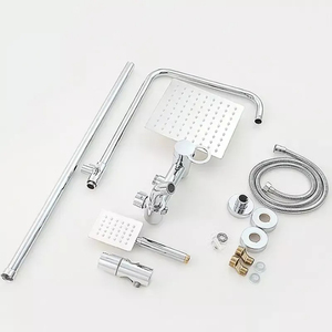 Juego termostático de grifo de <span class=keywords><strong>ducha</strong></span> de latón para montaje en pared, sistemas de lluvia, patrones de pulverización de chorro de masaje, mezclador de baño, <span class=keywords><strong>termo</strong></span> de <span class=keywords><strong>ducha</strong></span> de lluvia - Product Image 3