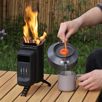 Cuisinière à gaz portable en acier inoxydable, rechargeable, pliable, petit barbecue pour la cuisine en plein air, le camping, Wildrex