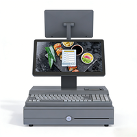 Caja Registradora Metálica con Impresora Térmica Integrada de 80mm, Sistema POS para Tiendas de Conveniencia y Supermercados, Suministro Directo de Fábrica