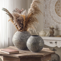 Vase à fleurs rustique en fer fait main style ferme pour la décoration intérieure, vente en gros, vase de table rétro provenant des usines chinoises