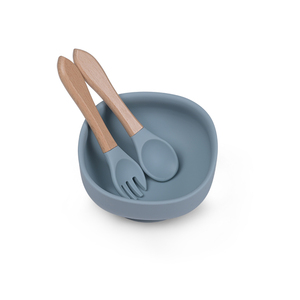 Nhãn Hiệu Riêng Không Độc Hại Silicone Hút Ăn Bát Muỗng Đặt Kid Đồ Ăn Trẻ Em Món Ăn Trẻ Sơ Sinh Đồ Dùng Bé Bộ Đồ Ăn - Product Image 6