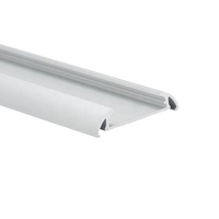Boîtier LED plat à montage en surface K19 39*9mm pour armoires, en alliage d'aluminium avec couvercle givré, bande LED dimmable, garantie 5 ans