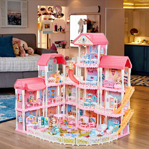 Gran Oferta: <span class=keywords><strong>Casa</strong></span> <span class=keywords><strong>de</strong></span> Muñecas Grande Rosa <span class=keywords><strong>de</strong></span> Plástico DIY <span class=keywords><strong>para</strong></span> <span class=keywords><strong>Niñas</strong></span>, con Accesorios <span class=keywords><strong>de</strong></span> Castillo - Product Image 3