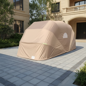 Nouveau Grand Garage Portable 5.7x2.5x2.35m Imperméable Durable Moderne Simple Abri de Stationnement Semi-Automatique Pliant Revêtement Poudré - Product Image 1