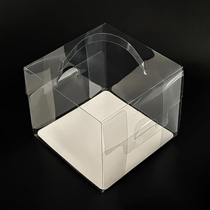 Mini Scatola Pieghevole Ecologica Riciclabile Personalizzata per Torte, Scatola Trasparente in Plastica PET PVC per Pasticceria e <span class=keywords><strong>Hamburger</strong></span> - Product Image 3