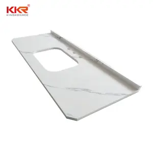 KKR高端定制大理石纹理固体表面后挡板浴室厨房台面