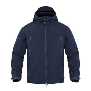 Sweat à capuche tactique d'extérieur pour homme HM avec logo personnalisé, uniforme de sport d'hiver à carreaux, imperméable, coupe-vent, fermeture éclair, softshell - Product Image 5
