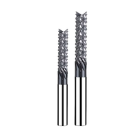 Fresa de Carburo Sólido VAYNE con Recubrimiento, 55HRC, de una Sola Flauta, de 1mm-5mm, con Dientes en Forma de Cola de Pez, para Fresadora CNC, para Madera, PCB, PVC