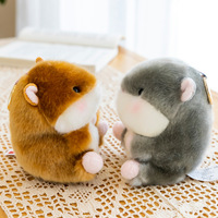 Porte-clés en peluche chat moelleux personnalisé en coton PP, accessoires de sac, breloque, poupée