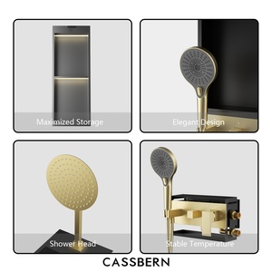 Niche de <span class=keywords><strong>douche</strong></span> à double niveau grande capacité en acier inoxydable 304 avec installation dissimulée pour <span class=keywords><strong>une</strong></span> rénovation de salle de bain gain de place - Product Image 5