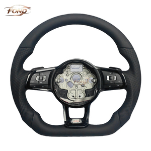 Volant en cuir pour Volkswagen <span class=keywords><strong>Golf</strong></span> <span class=keywords><strong>6</strong></span> 7 GTI GTE R RS S-Line <span class=keywords><strong>GTD</strong></span> Passat B8 B7 B6 MK7.5 VW Polo MK7 MK6 MK5 - Product Image 1