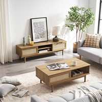 Meuble TV flottant moderne en bois, console et table TV en bois, style 2026, directement de l'usine, pour salon
