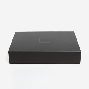 العرف تصميم شعار حجم كبير علبة هدايا مغناطيسية إغلاق الملابس الفاخرة الأسود الورق المقوى التعبئة والتغليف حذاء صندوق ورقي طوي - Product Image 2