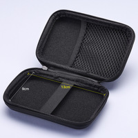Étui pour casque audio décontracté en EVA avec fermeture éclair, boîte de rangement portable pour disque dur 2,5 pouces avec conception à bords élargis