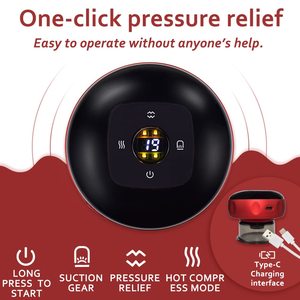 Masajeador Eléctrico de Ventosas para Todas las Edades, Función Integrada de Raspado, Control Inteligente de Tiempo - Product Image 4