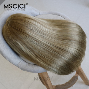 Parrucca 13x6 HD con pizzo trasparente, capelli umani birmani lisci, biondo platino con radici, fornitore all'ingrosso, 100% capelli umani - Product Image 5