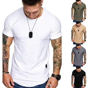Fashion Mens T Shirt Muscle Gym Workout Athletic Shirt Cotton Tee Shirt Top custom work for you