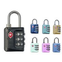 Cadenas à combinaison TSA à 3 chiffres en ABS avec cadran à came pour sac à dos, valise et boîte de rangement