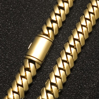 NUOYA 12mm Miami Chaîne à maillons cubains en laiton plaqué or 18 carats Bijoux hip hop Rappeur personnalisé Bracelet pour hommes Cadeau