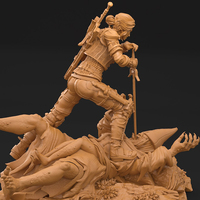 SLA UV固化红色蜡光聚合材料3D打印，0.02mm高精度，定制珠宝、牙科模型和人物模型原型