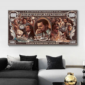 Decoración del hogar, grafiti del lobo de la pared, dinero de la calle, pintura Pop de 100 dólares, póster, imagen de dinero, lienzo artístico para pared - Product Image 2