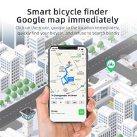 Traceur GPS en plastique certifié MFi/Google avec contrôle par application pour vélo, localisateur de clés, compatible avec les systèmes iOS ou Android