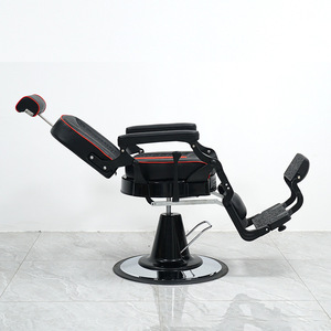 เก้าอี้ตัดผมปรับเอนได้สีดำสไตล์คลาสสิคโมเดิร์น สำหรับช่างตัดผมมืออาชีพ รับน้ำหนักได้มาก เหมาะสำหรับผู้ชายและสปา - Product Image 3