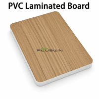Panneau de porte stratifié PVC imitation bois ignifuge 15mm 18mm pour la fabrication d'armoires Livraison rapide Fabricant