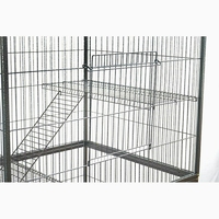 Cage extérieure pour grands chats au meilleur prix, construction en métal et en fer avec motif animalier, emballée sur palette en plastique