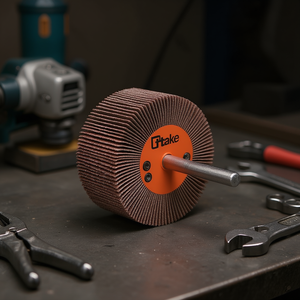 Roue à lamelles abrasives Ttake 80x20 mm, tige de 6 mm, grain 240 pour le meulage - Product Image 3