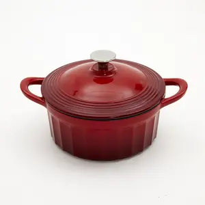 Hot Sale Custom Pre Seasoned Enamel Cast Iron Casserole Cookware Sets Cooking Pot