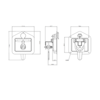 Serrure de panneau d'armoire de boîte à outils de serrure de poignée de barre en T pliante d'acier inoxydable avec le chapeau imperméable