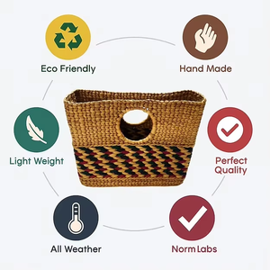 Bolso tote bohemio de paja con diseño de paneles coloridos, parte superior abierta, para compras, para todas las estaciones, bolso de mano para mujer - Product Image 4