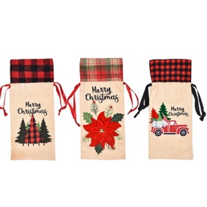 Creative Christmas & Ramadan Cotton Wine Bottle Bags Reusable <b>Table</b> and Home Decorations - Product Image 5