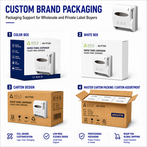 Distributeur de serviettes en rouleau activé par levier Support <span class=keywords><strong>mural</strong></span> mains libres <span class=keywords><strong>Porte</strong></span>-serviettes en papier haute capacité de qualité commerciale pour cuisine salle de bain - Product Image 5