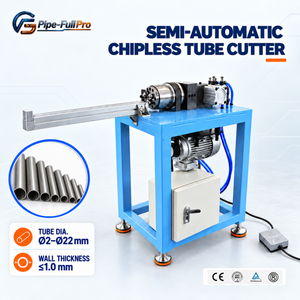 Machine de découpe de tubes sans ébavurage, semi-automatique, pour tubes en acier inoxydable et cuivre, coupe-bords sans bavures - Product Image 1
