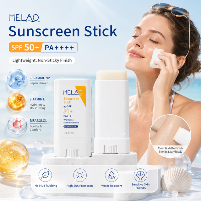 Korean Sunscreen ODM Collagen Sun Stick SPF50+ PA+++ Whitening Sunblock Stick Waterproof Sweatproof Ceramide Sun Stick SPF50