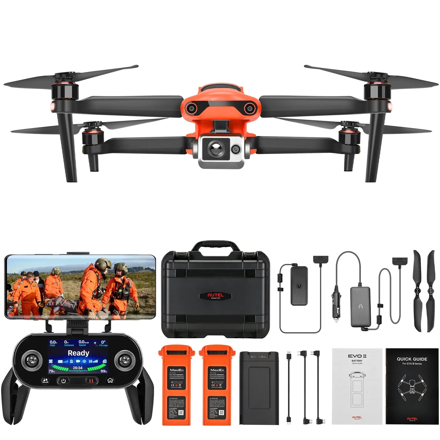 Autel Drone 8k Video 4x Lossless Zoom Autel Robotics EVO II Dual 640T Drone De Surveillance Nuit With Thermal Images