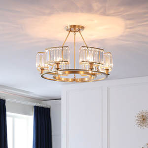 โคมไฟระย้าคริสตัลแขวนประดับเพดานโคมไฟแต่งงานวินเทจสุดหรูโคมไฟระย้าสีทอง - Product Image 2