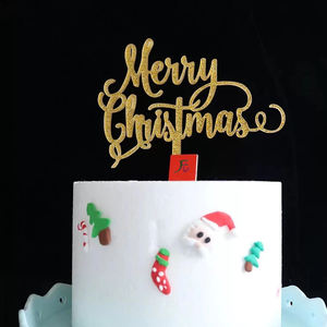 ของตกแต่งหน้าเค้กสุขสันต์วันคริสต์มาสอุปกรณ์ตกแต่งหน้า<span class=keywords><strong>เค้ก</strong></span>สุขสันต์วันคริสต์มาส - Product Image 2