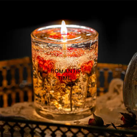 Großhandel Private Label Luxus-Aromatherapie Wohndekor Getrocknete Blumen Frucht Ätherisches Öl Gel Duftkerzen Geschenksets