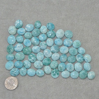 Perles de Larimar bleu taille standard 15x13mm Cabochons de coupe ovale en pierre naturelle pour pendentif et autres bijoux